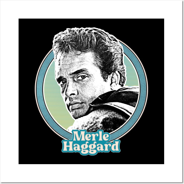 Merle Haggard / Retro Style Country Music Fan Gift Wall Art by DankFutura